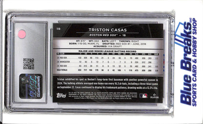 2025 Topps Chrome Black - Green Refractor - Triston Casas - #110 - 90/99 - CGC10 - Baseball - Red Sox