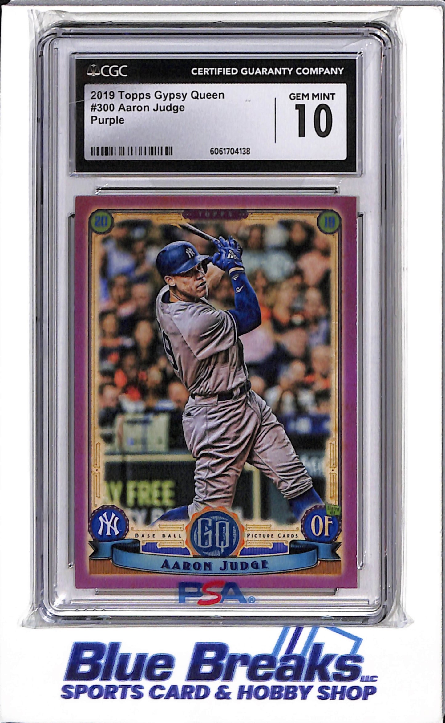 2019 Topps - Gypsy Queen - Purple - Aaron Judge - #300 - CGC10 - Baseball - Yankees