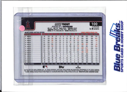 2025 Topps Chrome - Negative - Mike Trout - #100 - Baseball - Angels