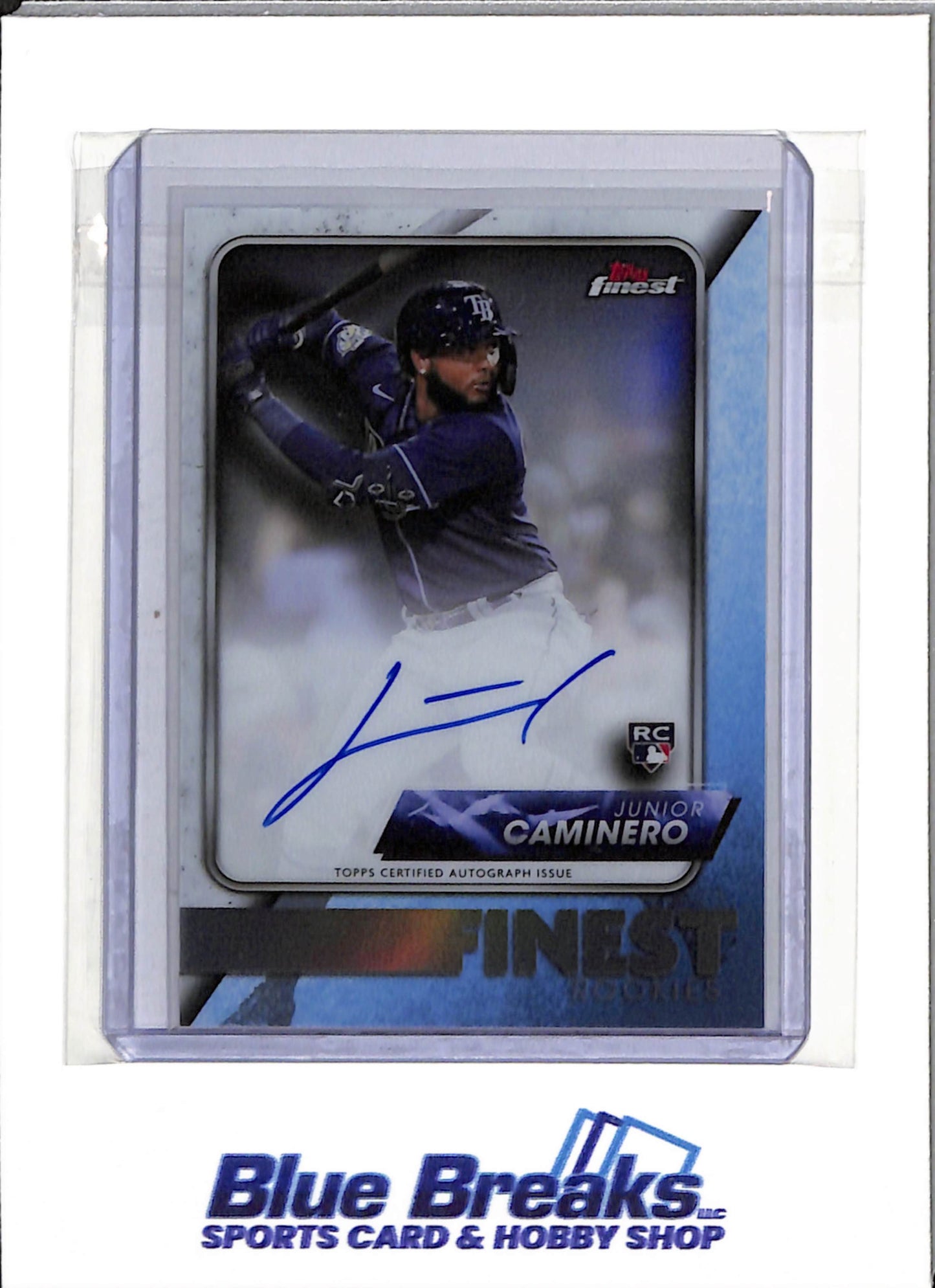 2024 Topps Finest - Finest Rookies - Auto Holo - Junior Caminero - #FR-JC - Baseball - Rays - drop