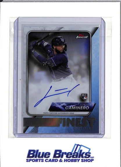 2024 Topps Finest - Finest Rookies - Auto Holo - Junior Caminero - #FR-JC - Baseball - Rays - drop