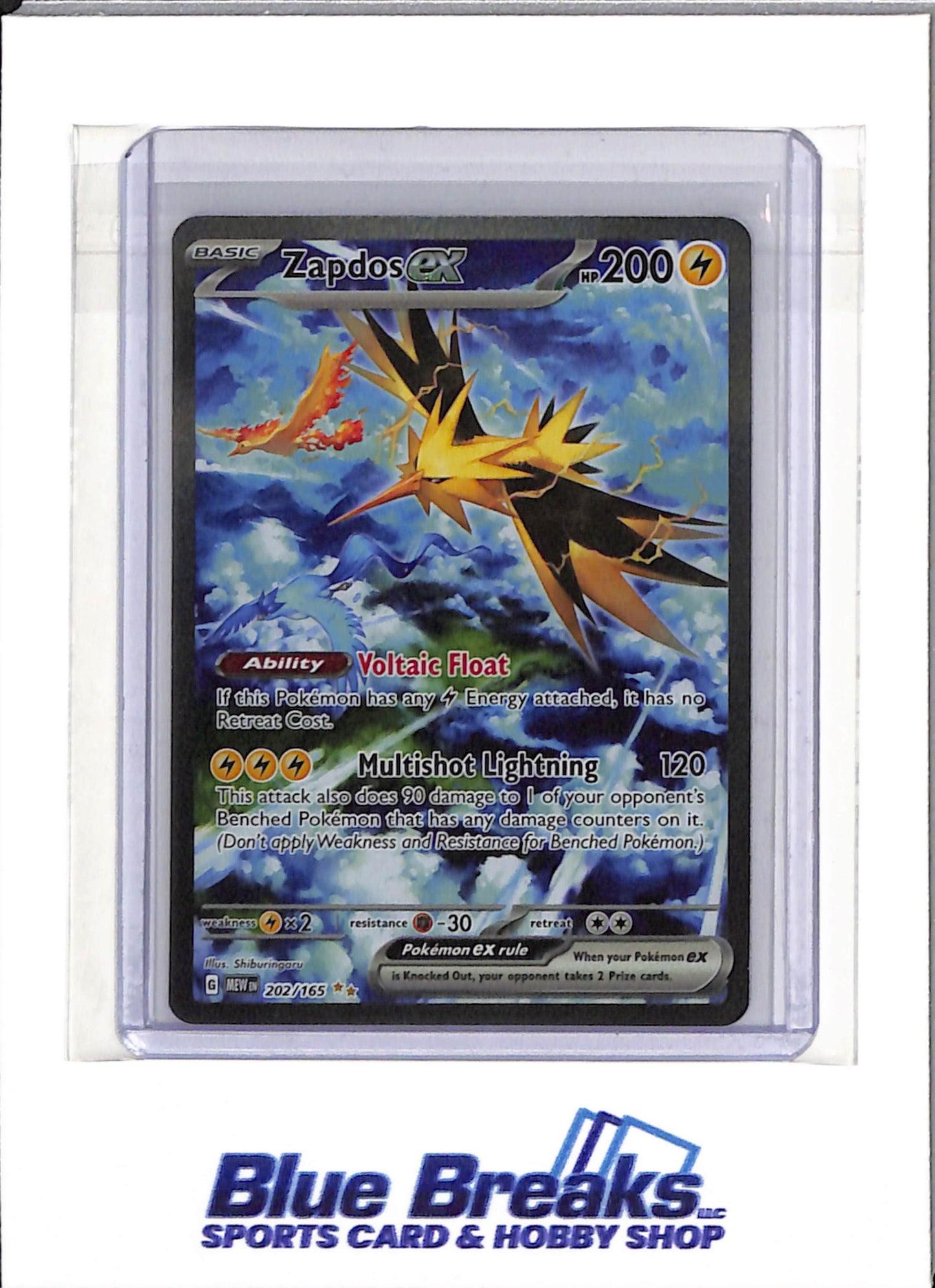2023 Pokémon - Scarlet & Violet - 151 - Special Illustration Rare - Zapdos ex - #202/165