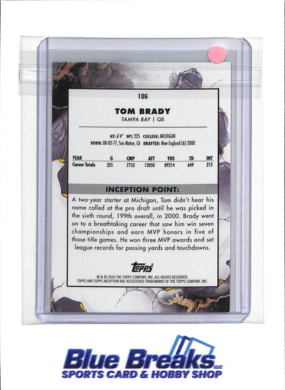 2024 Topps - Inception - Green - Tom Brady - #106 - football - Buccaneers