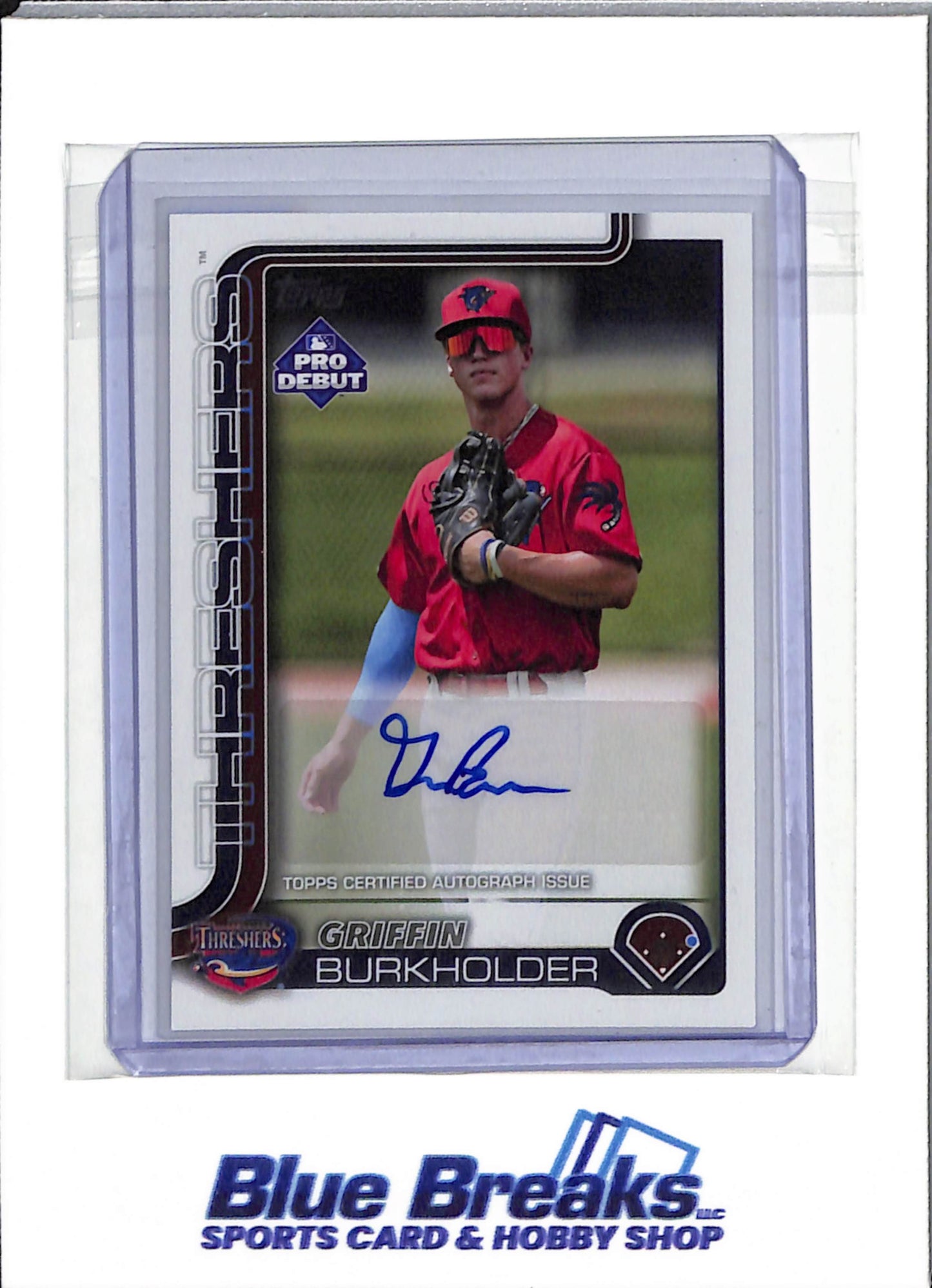 2025 Topps - Pro Debut - Auto - Griffin Burkholder - #PD-40 - Baseball - Threshers