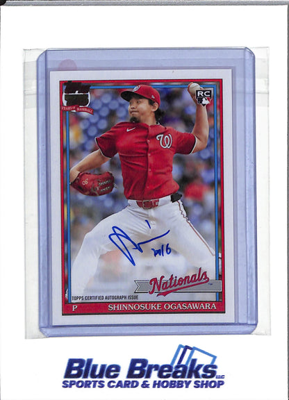 2026 Topps - Series 1 - 1991 Topps - Shinnosuke Ogasawara - Auto - RC - #91A-SHIN - Baseball - Nationals