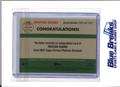 2023 Topps Chrome - Rookie Card - Jonathan Aranda - #CPA-JAR - Baseball - Rays