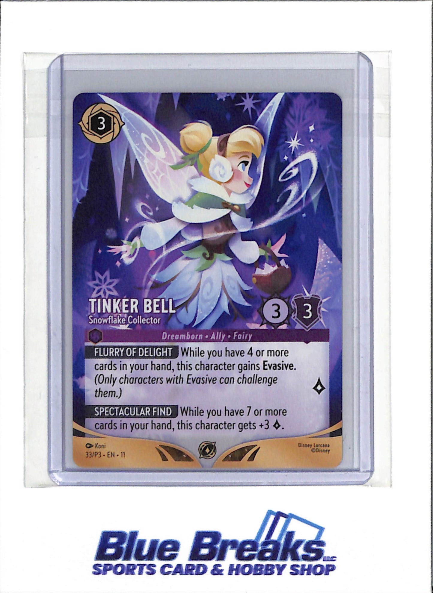 2026 Disney Lorcana - Winterspell Set - Full Art - Snowflake Collector -Tinker Bell - #33/P3