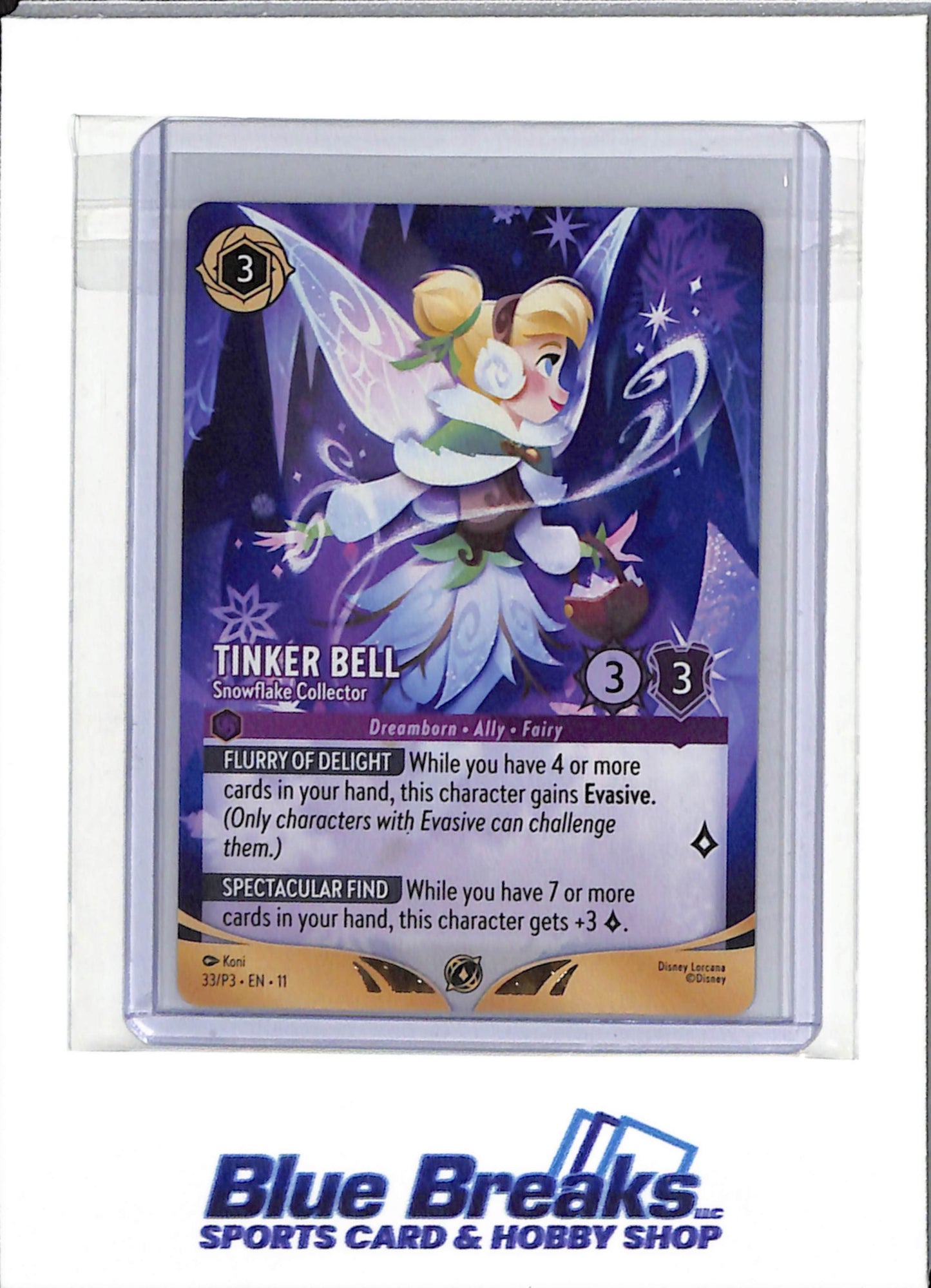 2026 Disney Lorcana - Winterspell Set - Full Art - Snowflake Collector -Tinker Bell - #33/P3
