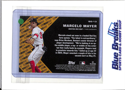 2025 Topps - Black Gold - Rookie Card - Green - Marcelo Mayer - 98/99 - #BG-13 - Baseball - Red Sox