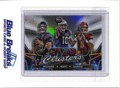 2024 Topps - Star Clusters - Foil - Caleb Williams - Drake Maye - Jayden Daniels - #SCL-1 - Football - Bears - Patriots - Commanders
