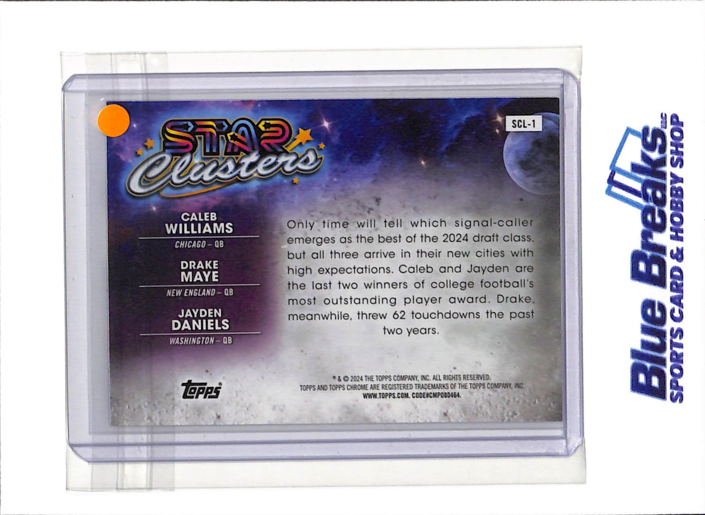 2024 Topps - Star Clusters - Foil - Caleb Williams - Drake Maye - Jayden Daniels - #SCL-1 - Football - Bears - Patriots - Commanders