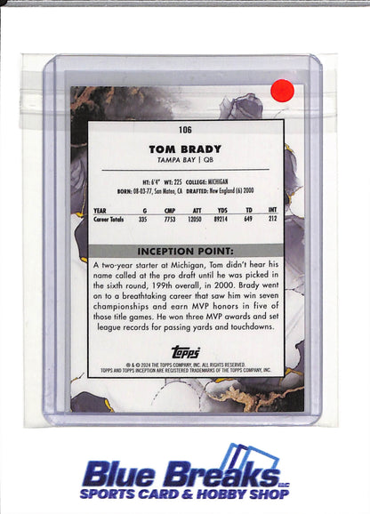 2024 Topps - Inception - Tom Brady - 018/125 - #106 - Football - Buccaneers