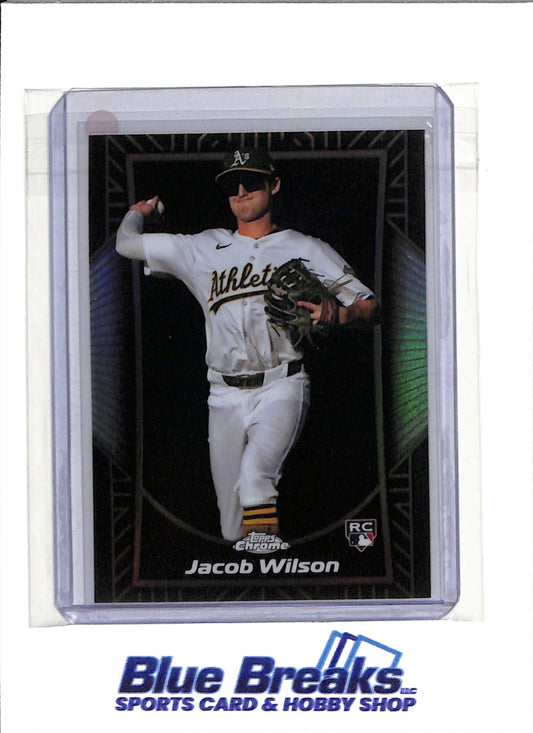 2025 Topps Chrome - Rookie Card Black - Jacob Wilson - #SE-11 - Baseball - Athletics