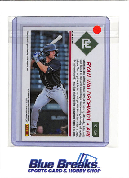 2024 Panini - Prospect Edition - Auto - Foil - Ryan Waldschmidt - 44/99 - #120 - Baseball - Diamondbacks