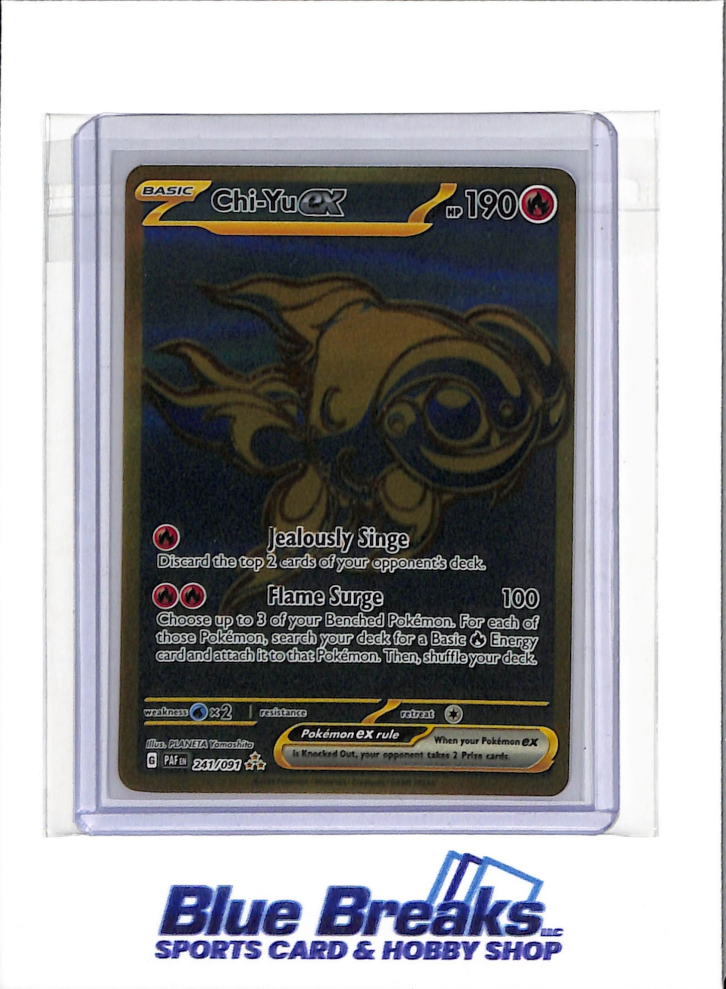 2024 Pokémon - Paldean Fates - Hyper rare Gold Foil - Chi-Yu ex - #241/091