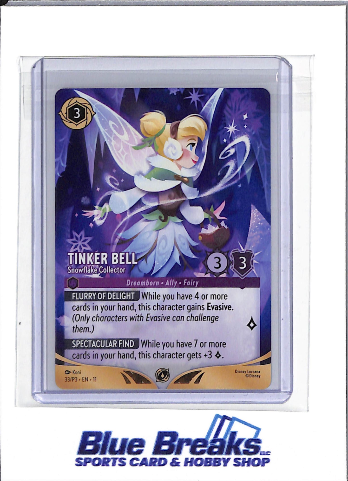 2026 Disney Lorcana - Winterspell Set - Full Art - Snowflake Collector -Tinker Bell - #33/P3