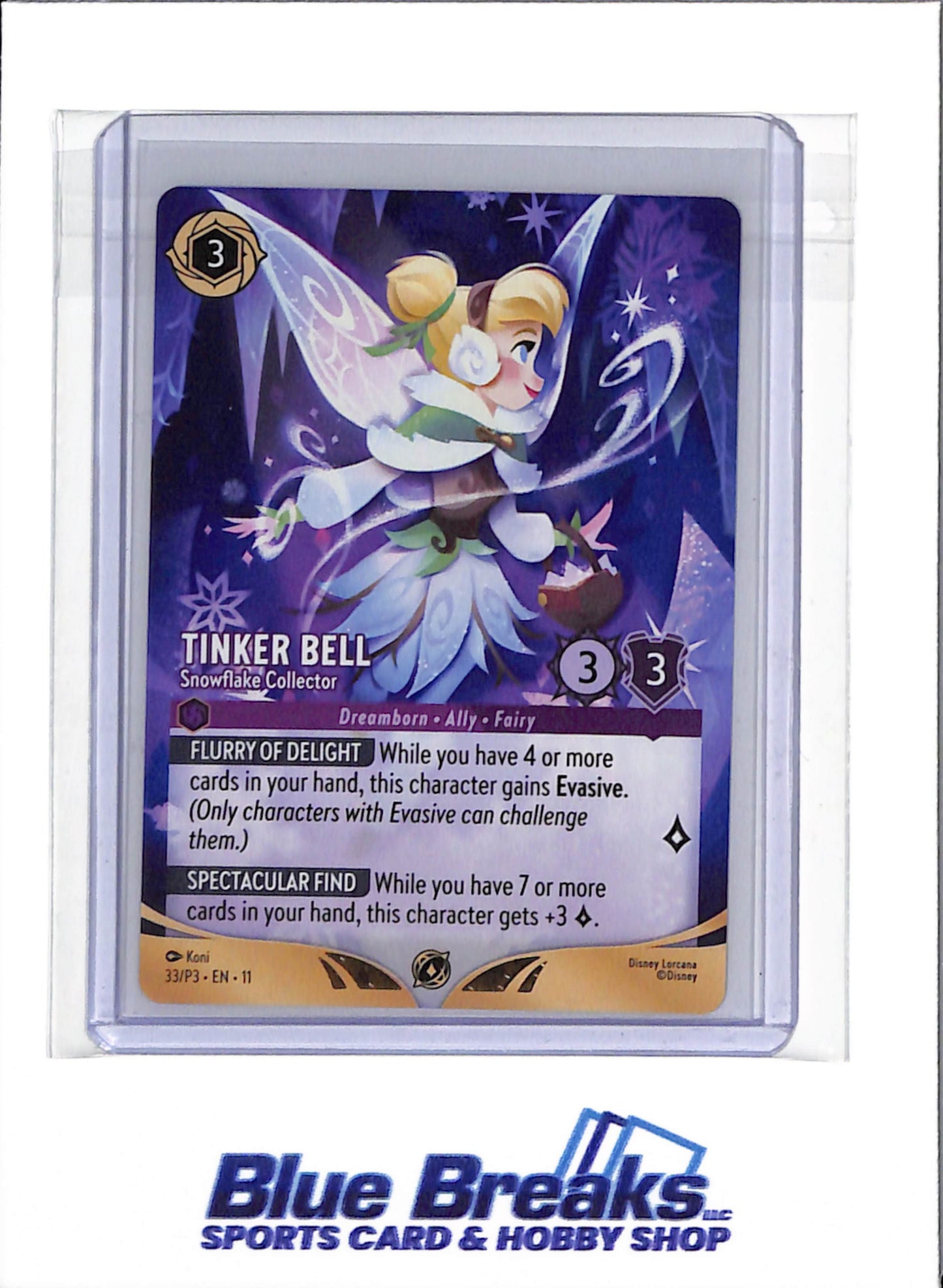 2026 Disney Lorcana - Winterspell Set - Full Art - Snowflake Collector -Tinker Bell - #33/P3