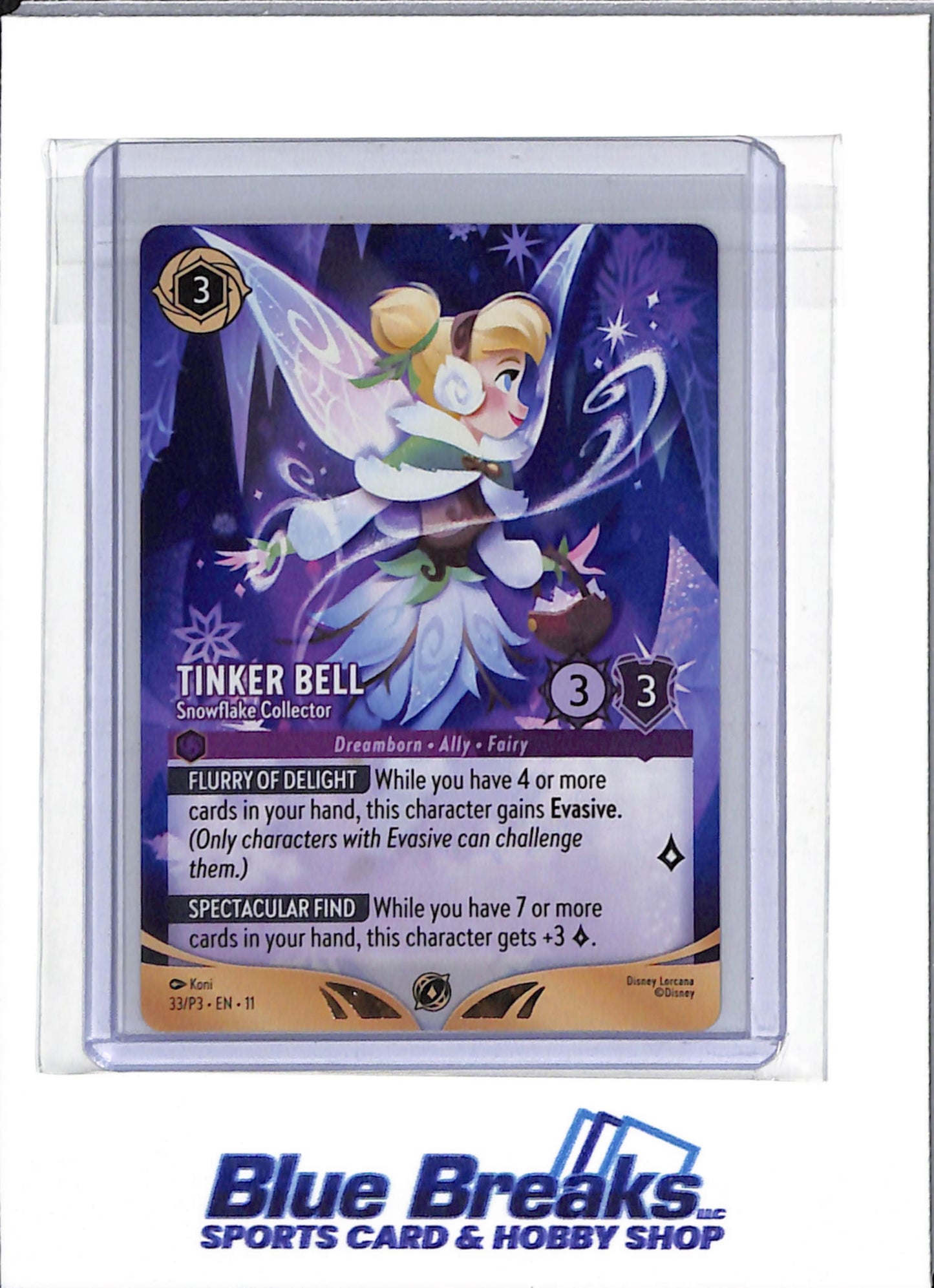 2026 Disney Lorcana - Winterspell Set - Full Art - Snowflake Collector -Tinker Bell - #33/P3