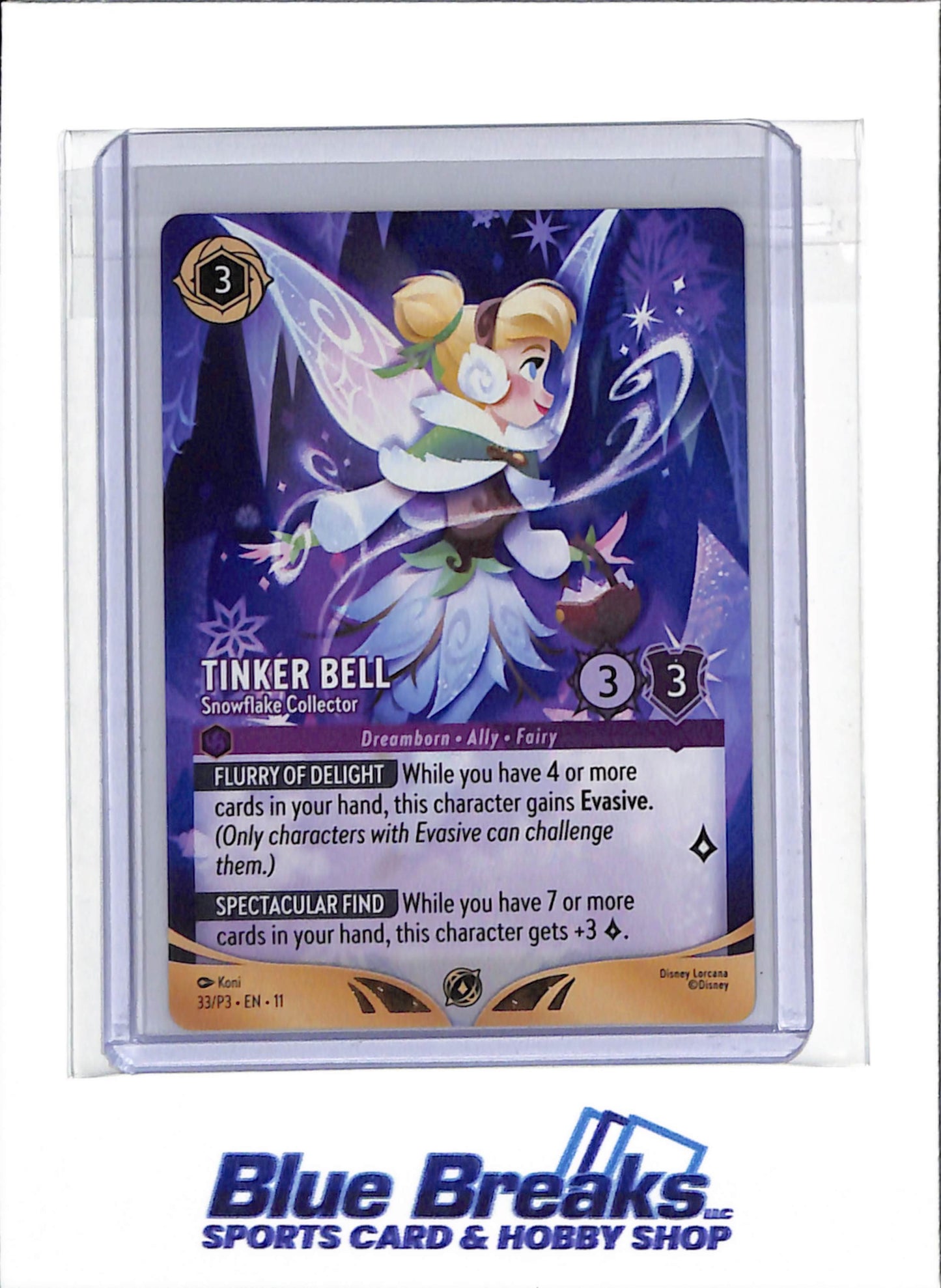 2026 Disney Lorcana - Winterspell Set - Full Art - Snowflake Collector -Tinker Bell - #33/P3