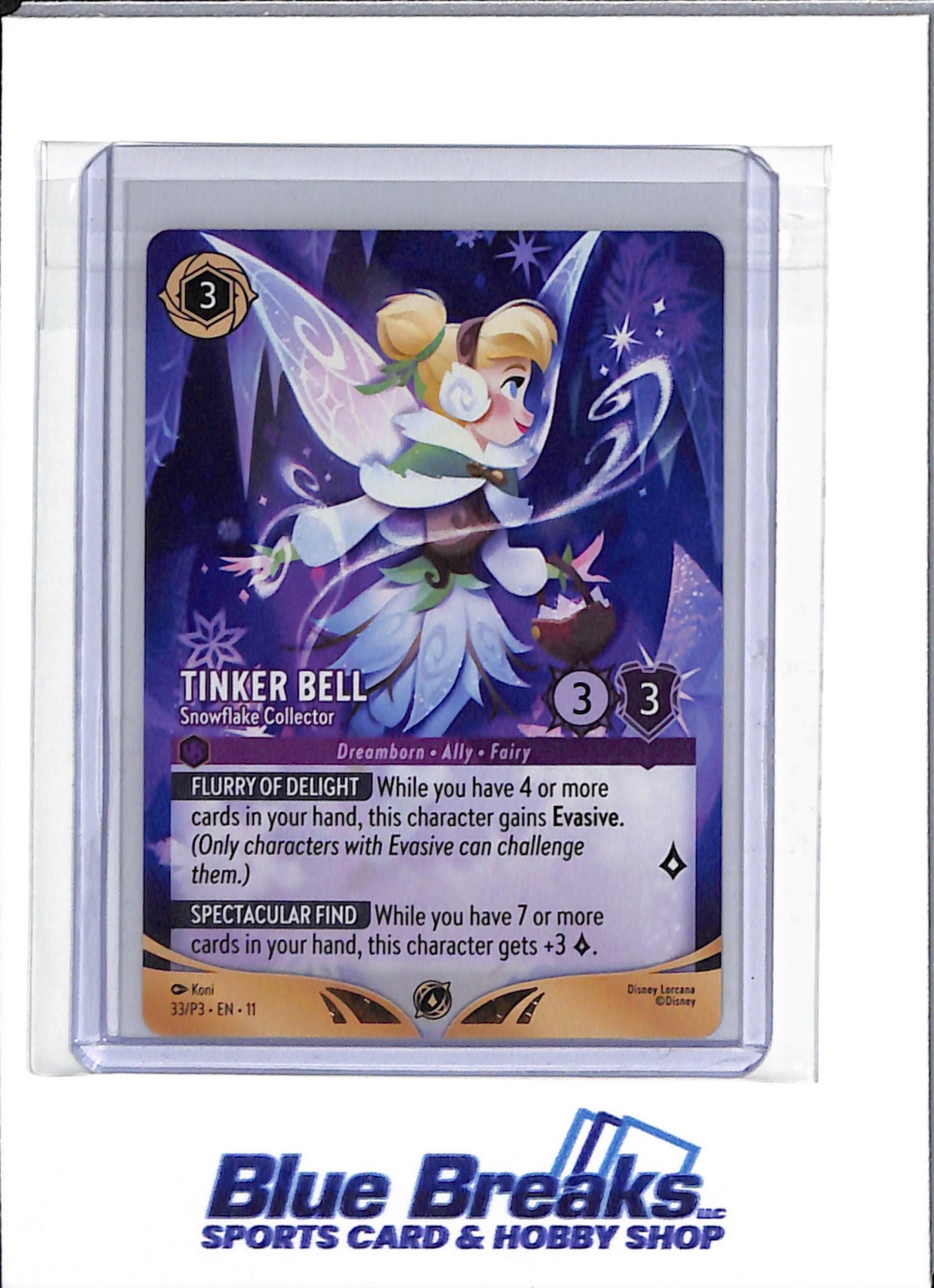 2026 Disney Lorcana - Winterspell Set - Full Art - Snowflake Collector -Tinker Bell - #33/P3