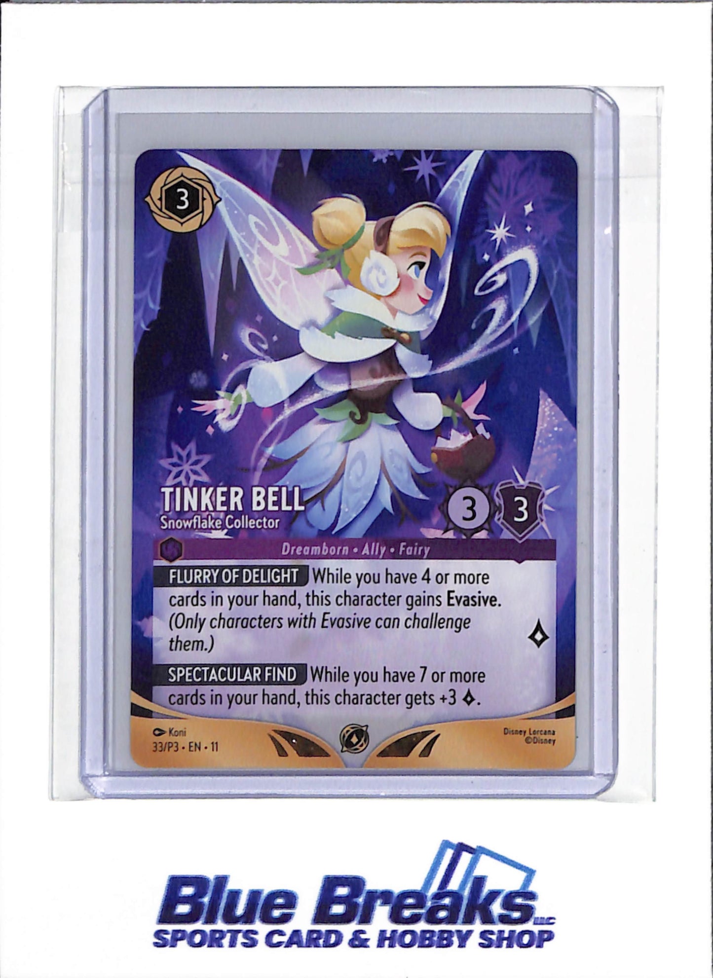 2026 Disney Lorcana - Winterspell Set - Full Art - Snowflake Collector -Tinker Bell - #33/P3