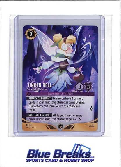 2026 Disney Lorcana - Winterspell Set - Full Art - Snowflake Collector -Tinker Bell - #33/P3