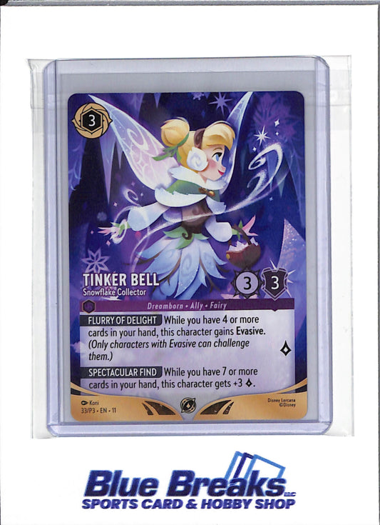 2026 Disney Lorcana - Winterspell Set - Full Art - Snowflake Collector -Tinker Bell - #33/P3