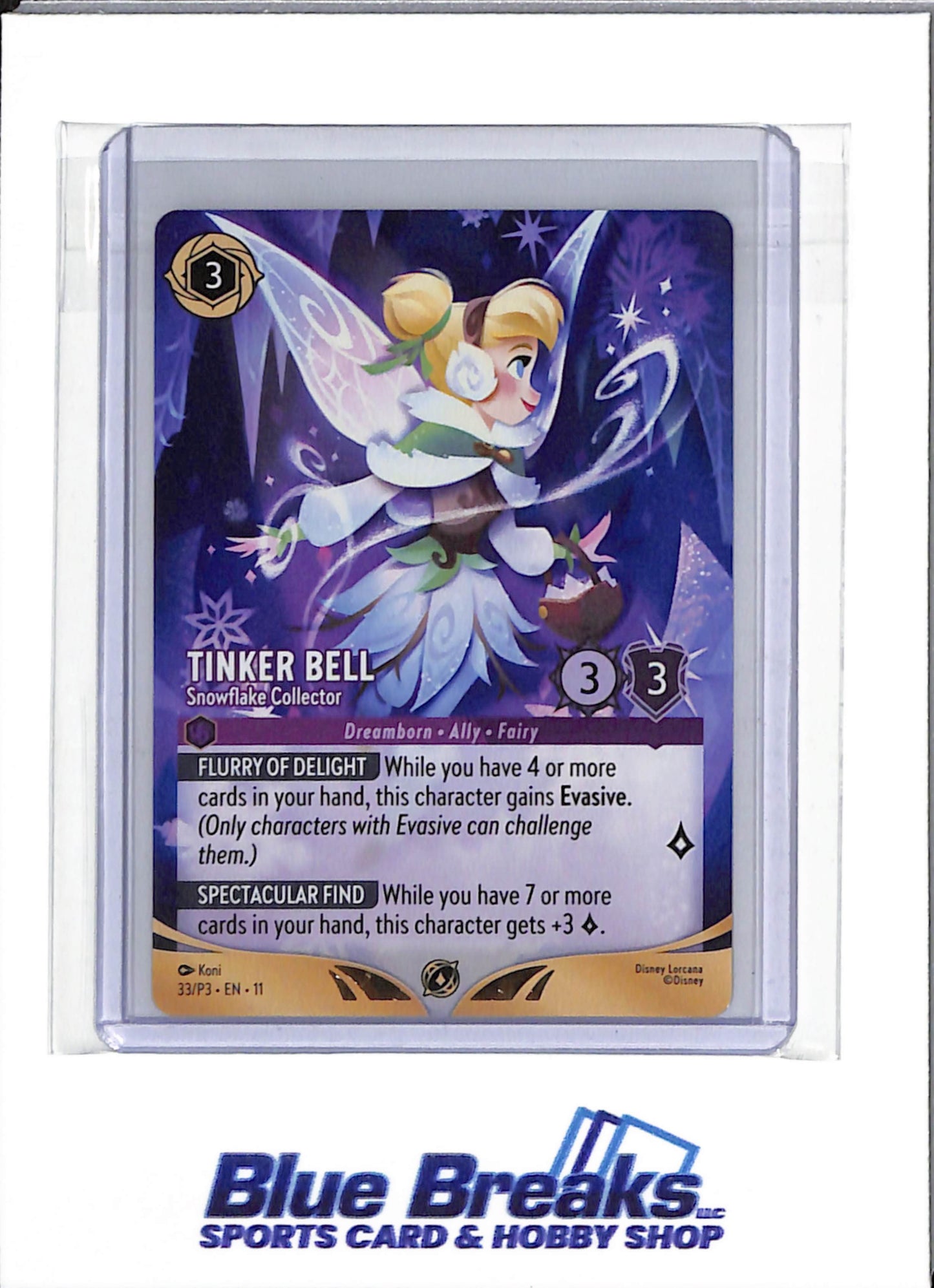 2026 Disney Lorcana - Winterspell Set - Full Art - Snowflake Collector -Tinker Bell - #33/P3