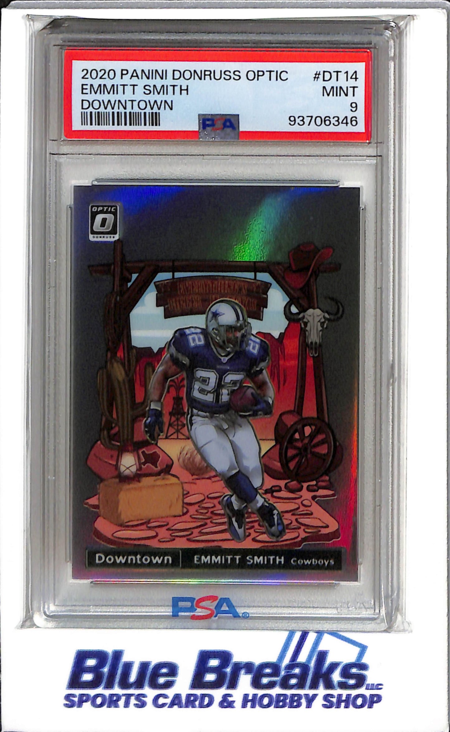 2020 Panini Prizm - Donruss Optic - Downtown - Emmitt Smith - #DT-14 - PSA 9 - Football - Cowboys