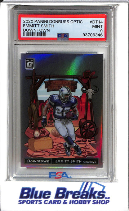 2020 Panini Prizm - Donruss Optic - Downtown - Emmitt Smith - #DT-14 - PSA 9 - Football - Cowboys