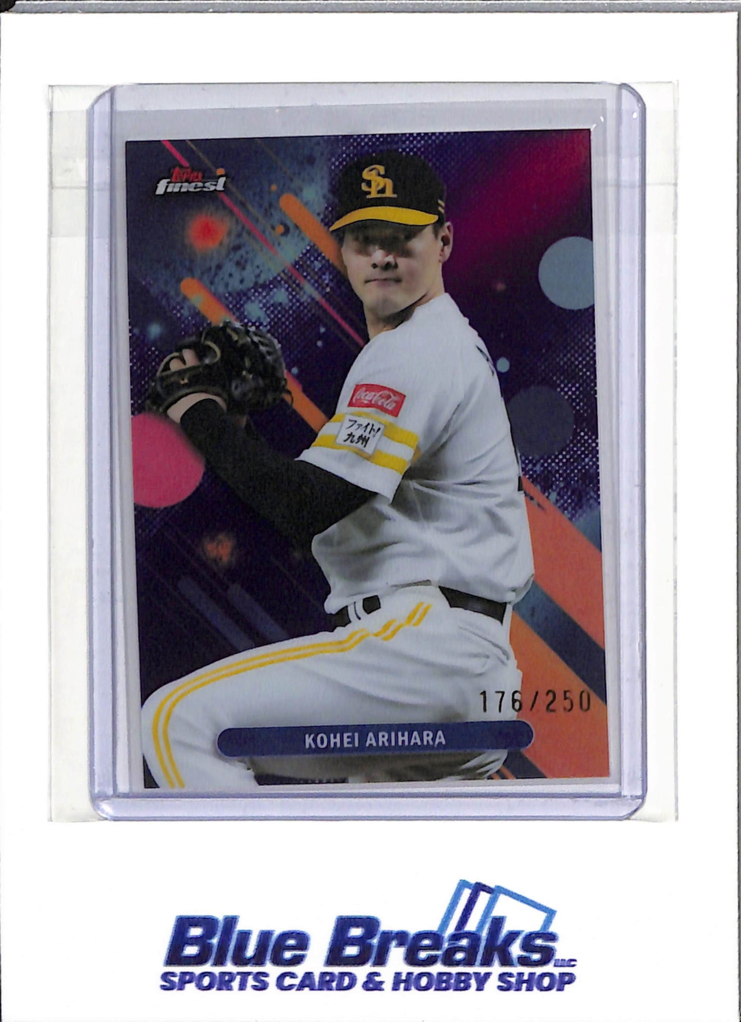 2025 Topps Finest - Purple Refractor - Kohei Arihara - 176/250 - #89 - Baseball - Ham Fighters