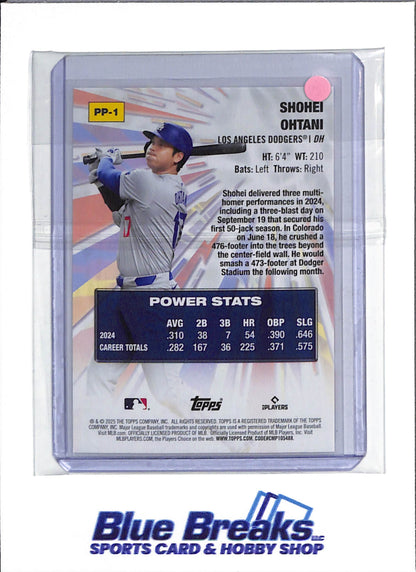 2025 Topps - Power Players - Tie Dye - Shohei Ohtani - #PP-1 - Baseball - Dodgers