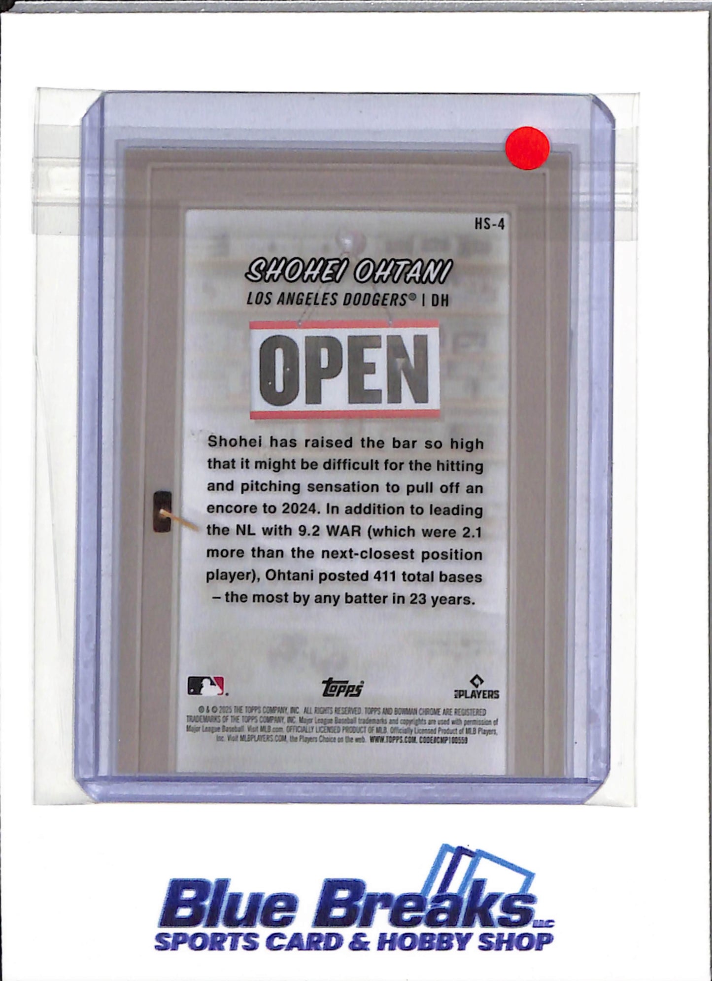 2025 Topps Bowman Chrome - Sho-Time Showcase - Shohei Ohtani - #HS-4 - Baseball - Dodgers