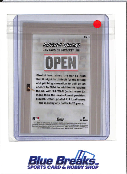 2025 Topps Bowman Chrome - Sho-Time Showcase - Shohei Ohtani - #HS-4 - Baseball - Dodgers