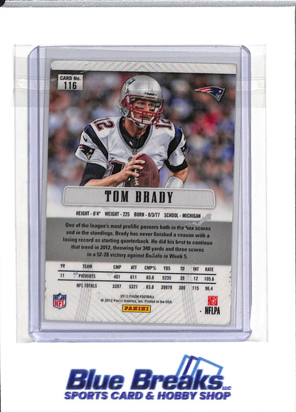 2012 Panini Prizm - Silver - Tom Brady - #116 - Football - Patriots