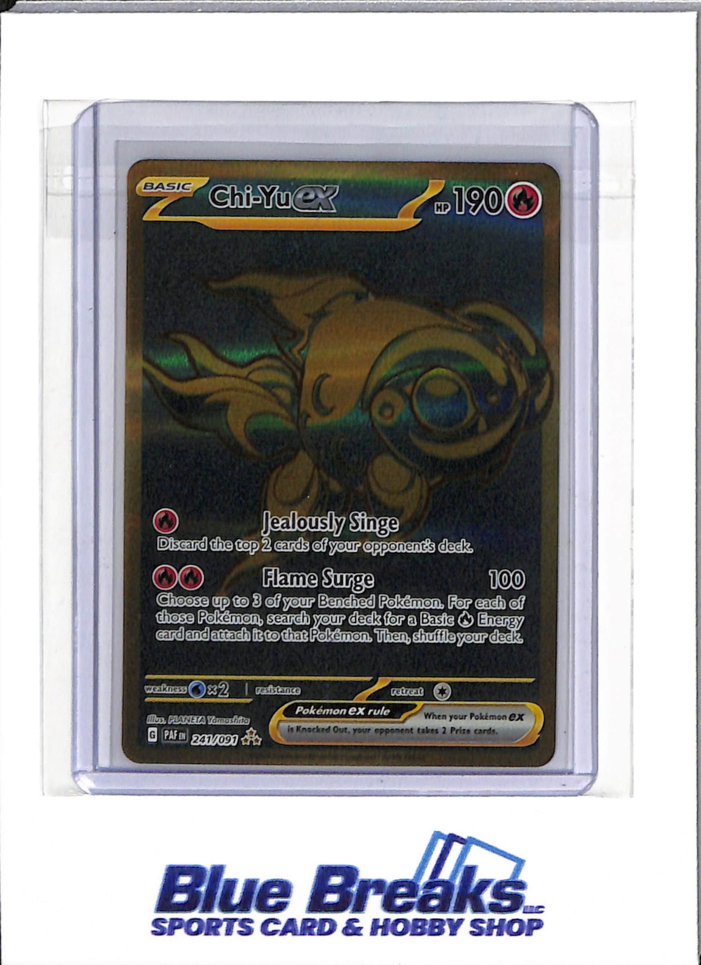 2024 Pokémon - Paldean Fates - Hyper rare Gold Foil - Chi-Yu ex - #241/091