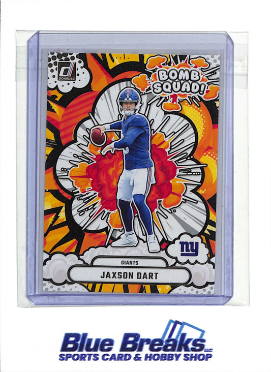 2025 Panini Donruss - Bomb Squad - Jaxson Dart - #BS-JDT - Football - Giants