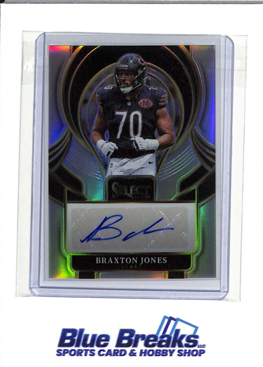 2025 Panini - Select - Auto - Braxton Jones - #SIP-BJS - Football - Bears - drop