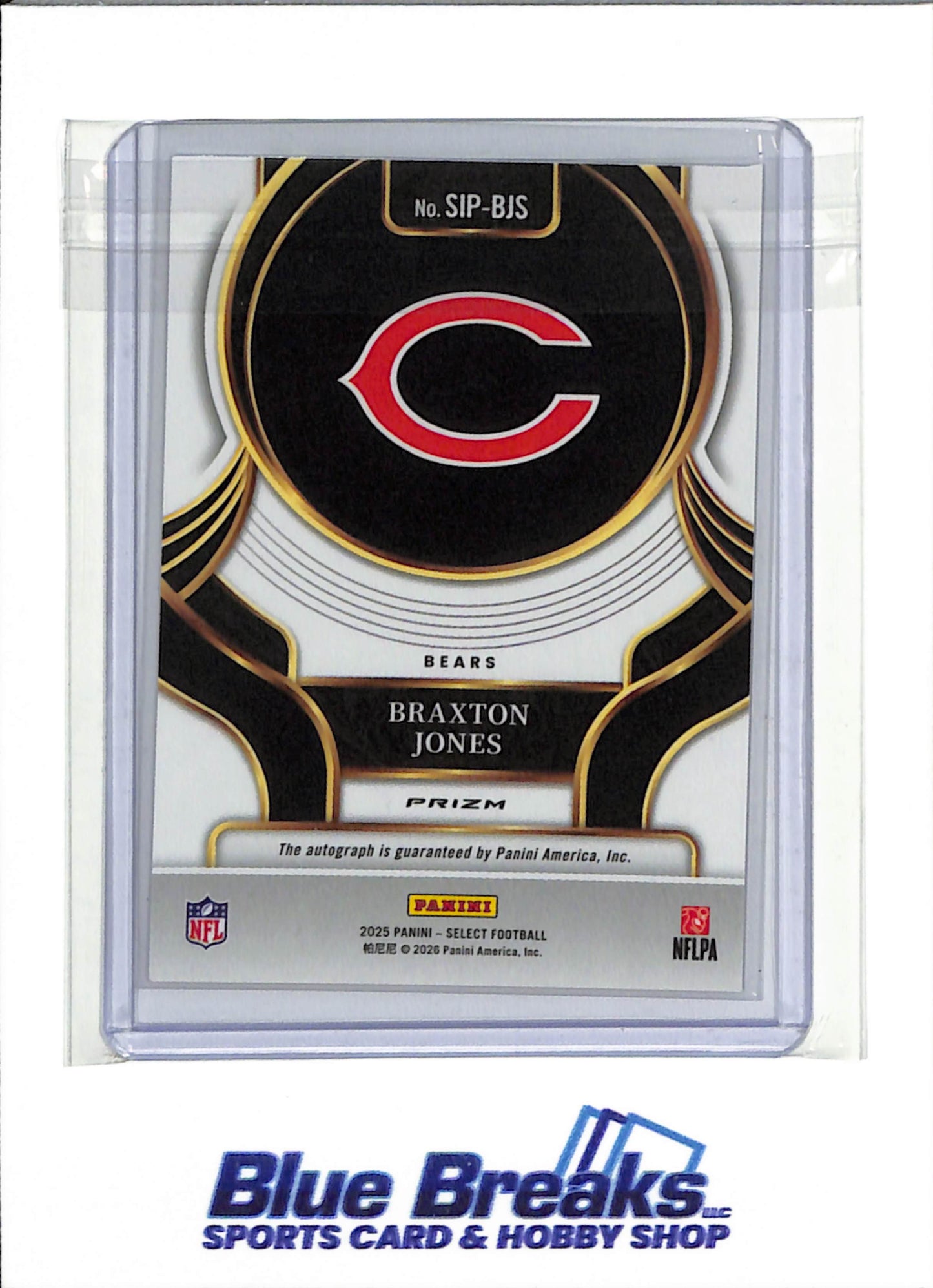 2025 Panini - Select - Braxton Jones - auto - #SIP-BJS - Football - Bears