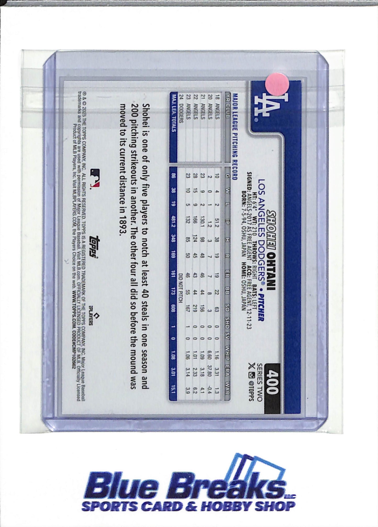 2025 Topps - Series Two - Silver - Shohei Ohtani - #400 - Baseball - Dodgers - drop