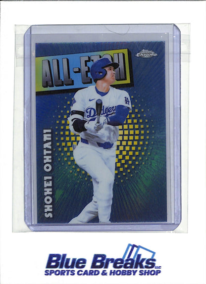 2025 Topps Chrome - All Etch Blue - Shohei Ohtani - #CAE-1 - Baseball - Dodgers - drop