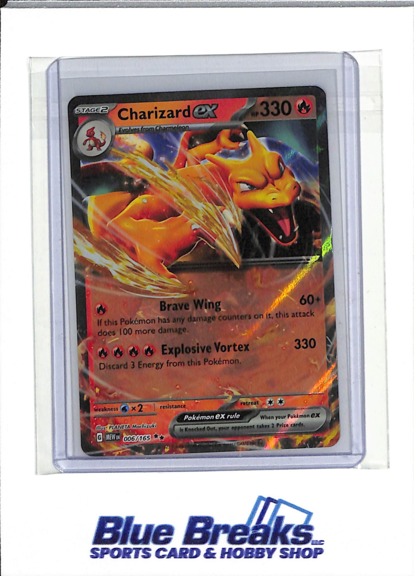 2023 Pokemon - Scarlet & Violet - 151 - Foil - Charizard ex - #006/165 - drop