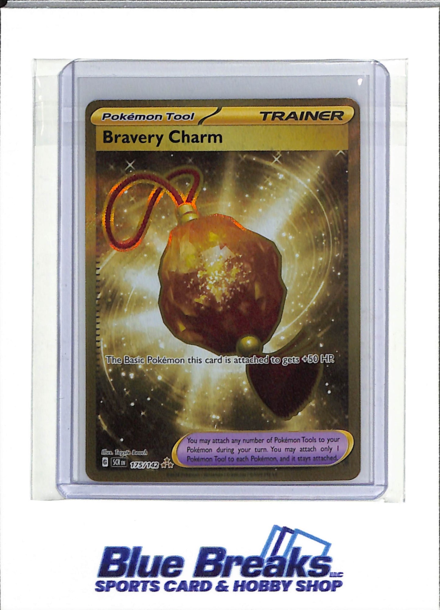 2024 Pokémon - Stellar Crown - Gold Foil - Bravery Charm - #175/142
