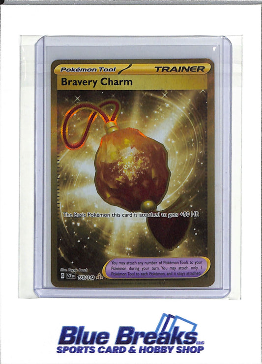 2024 Pokemon - Stellar Crown - Gold Foil - Bravery Charm - #175/142 - drop
