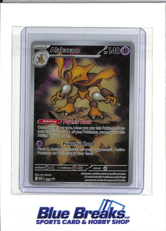 2025 Pokemon - Mega Evolution Elite Trainer - Black Star Promo Holo - Alakazam - #009 - drop