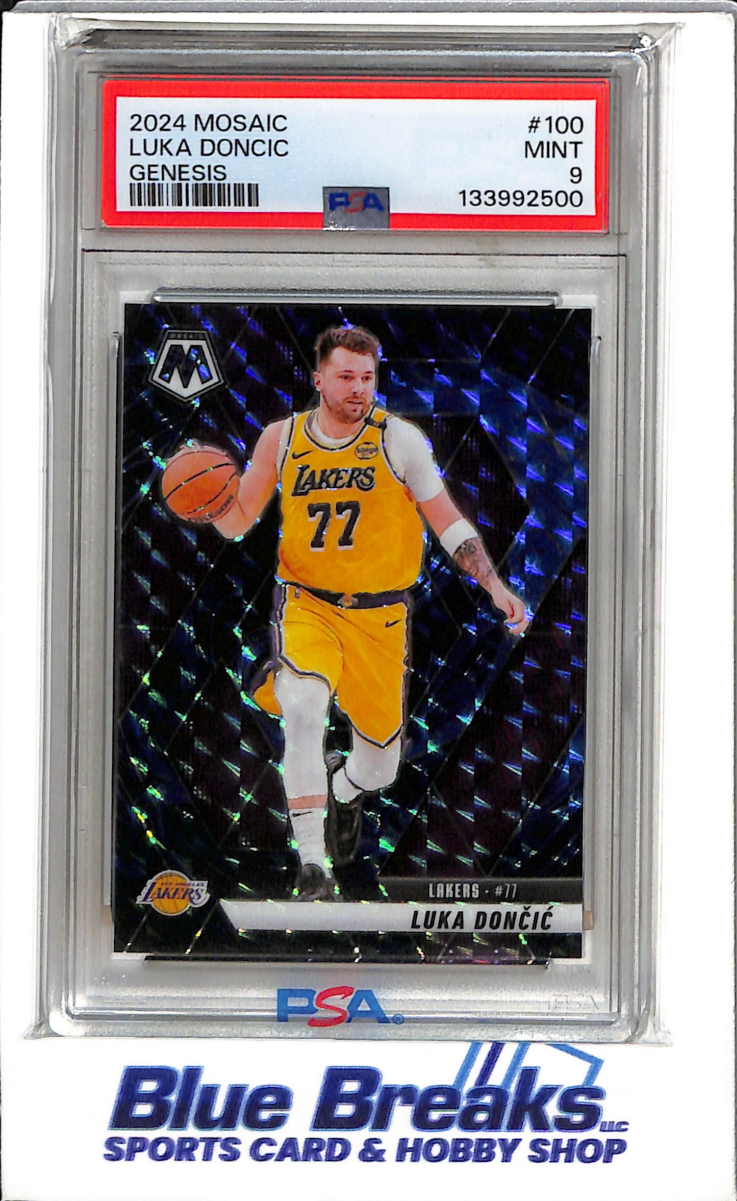 2024 Panini - Mosaic - Genesis - Luka Doncic - #100 - PSA 9 - basketball - Lakers