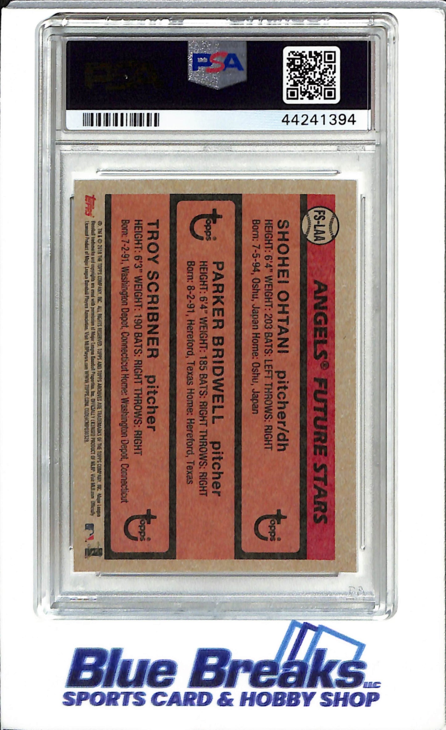 2018 Topps - Archives - Ohtani / Bridwell / Scribner - 1981 Topps Future Stars - #LAA - baseball - Angels - PSA 9 - drop