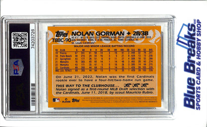 2023 - Topps - Silver Pack - Nolan Gorman - #T88C90 - Baseball - St. Louis - Cardinals - PSA 10