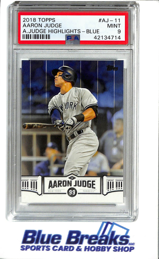 2018 - Toops _ A.Judge Highlights - Blue - #AJ-11 - Baseball - New York - Yankees - PSA 9 - drop