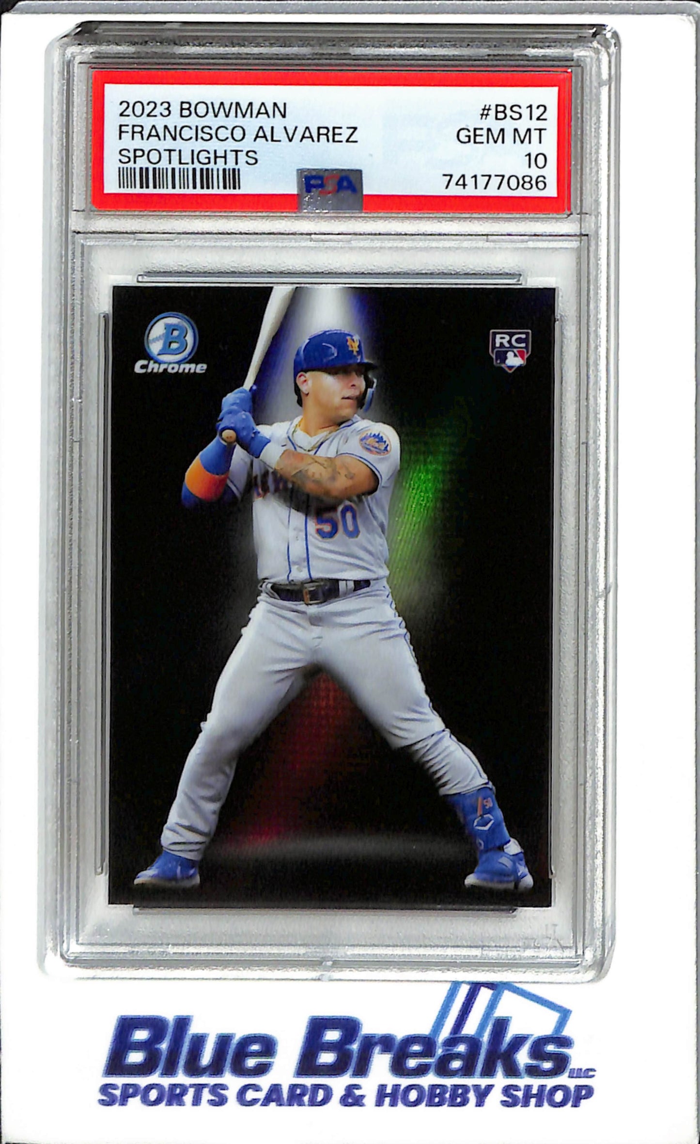 2023 Bowman - Spotlights - Francisco Alvarez - # BS12 - PSA 10 - Baseball - New York Mets